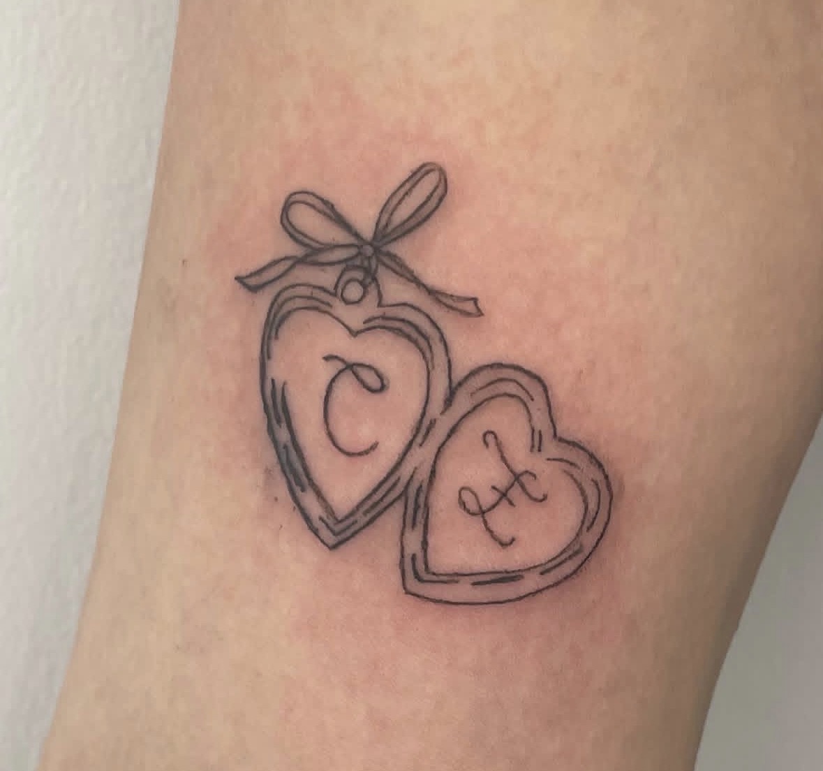 Deborah Joy Garrison — Fine Line Heart Locket Pair