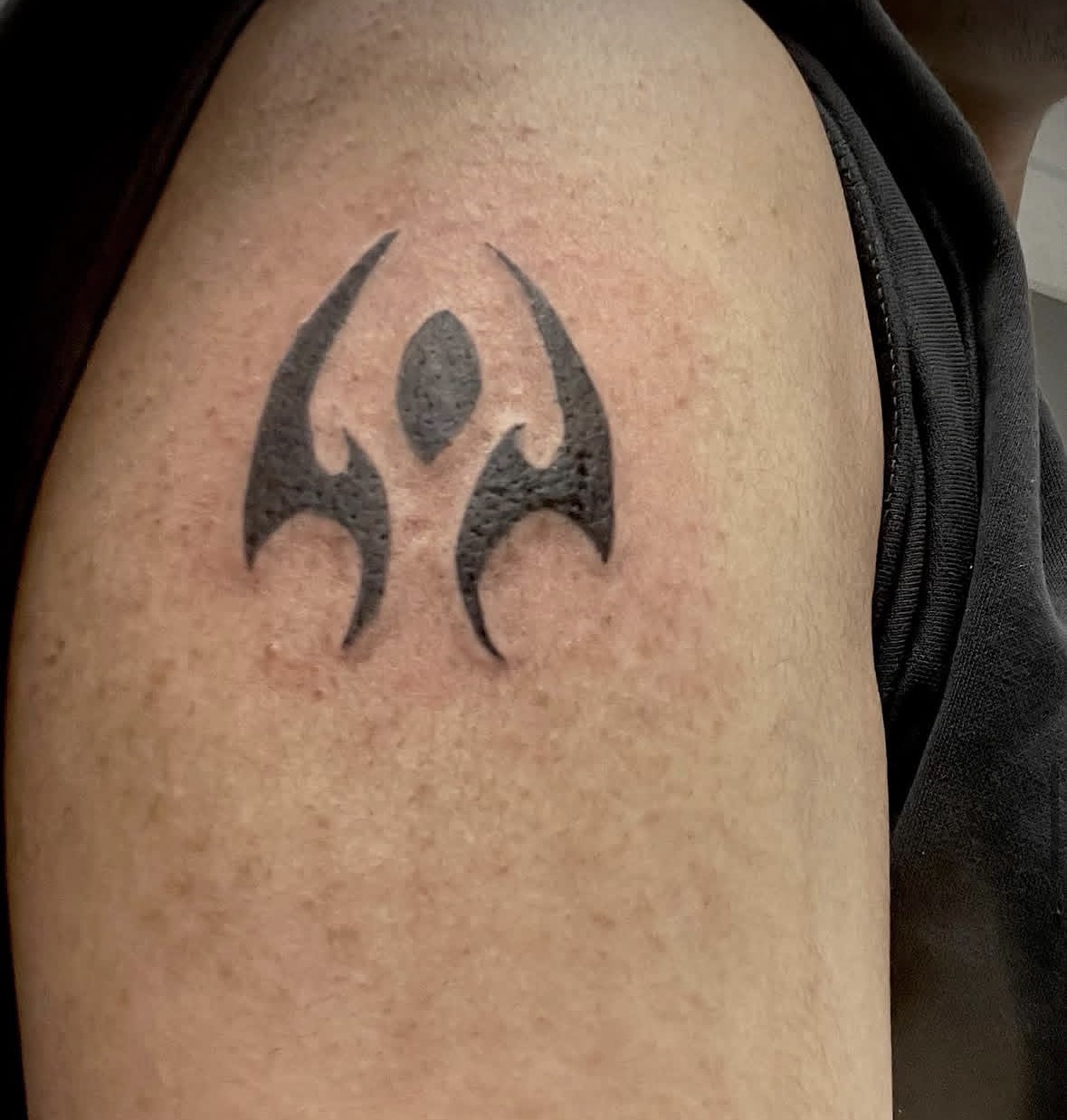 Solid Blackwork Tribal Emblem