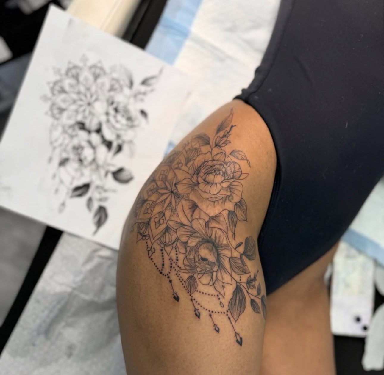 Mandala & Peony Hip Floral