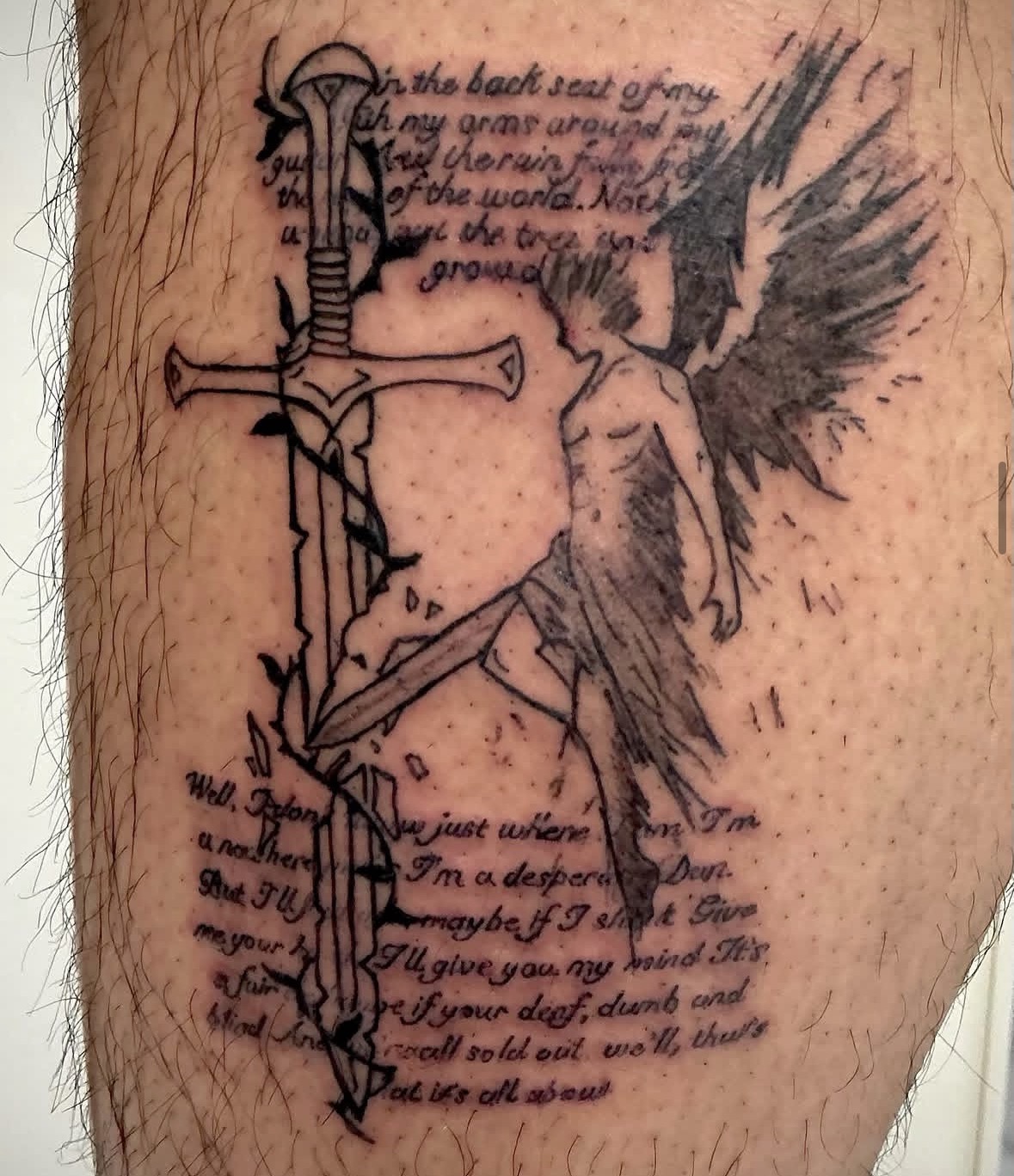 Fallen Angel, Sword & Lyric Script