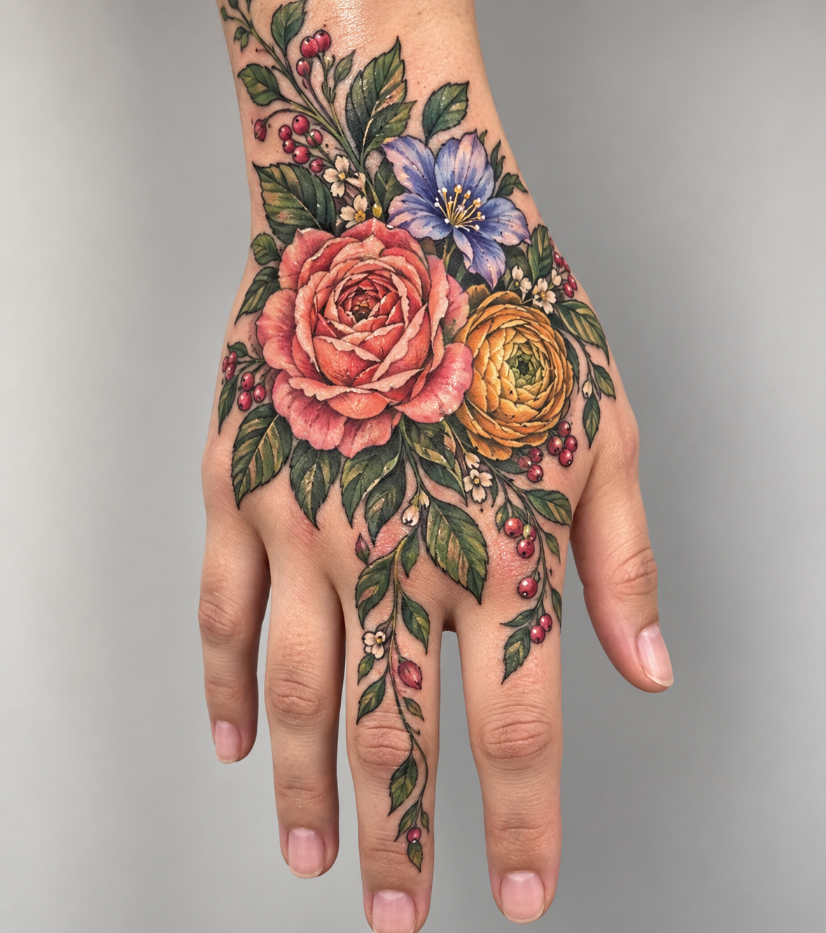 Full-Color Botanical Hand Piece