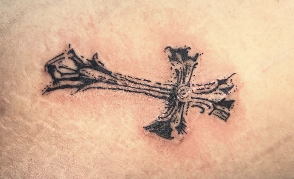 Ornate Gothic Cross Blackwork