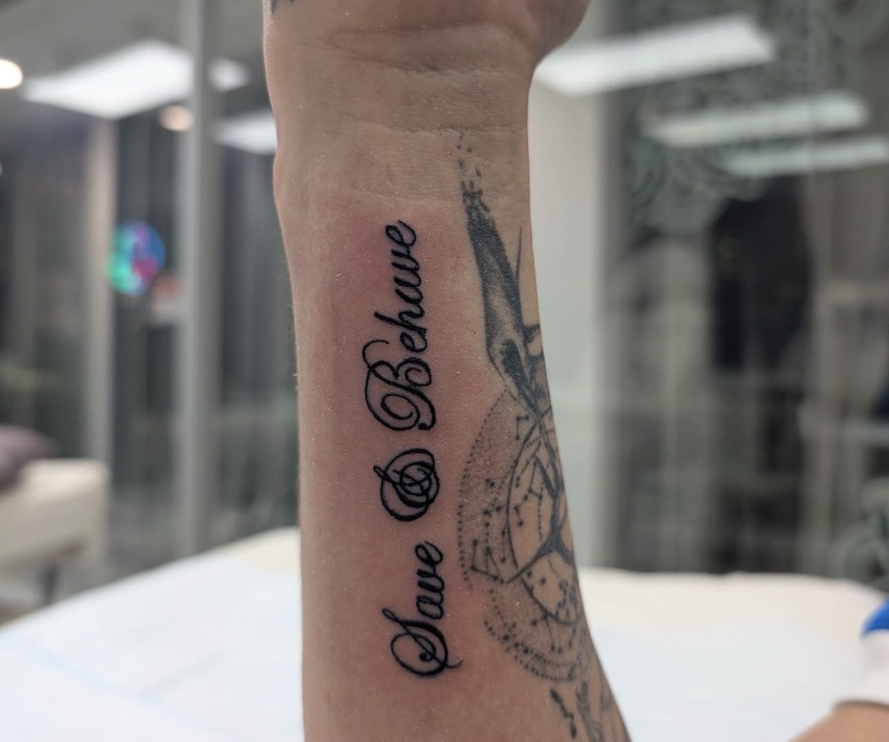 Elegant Script Wrist Piece