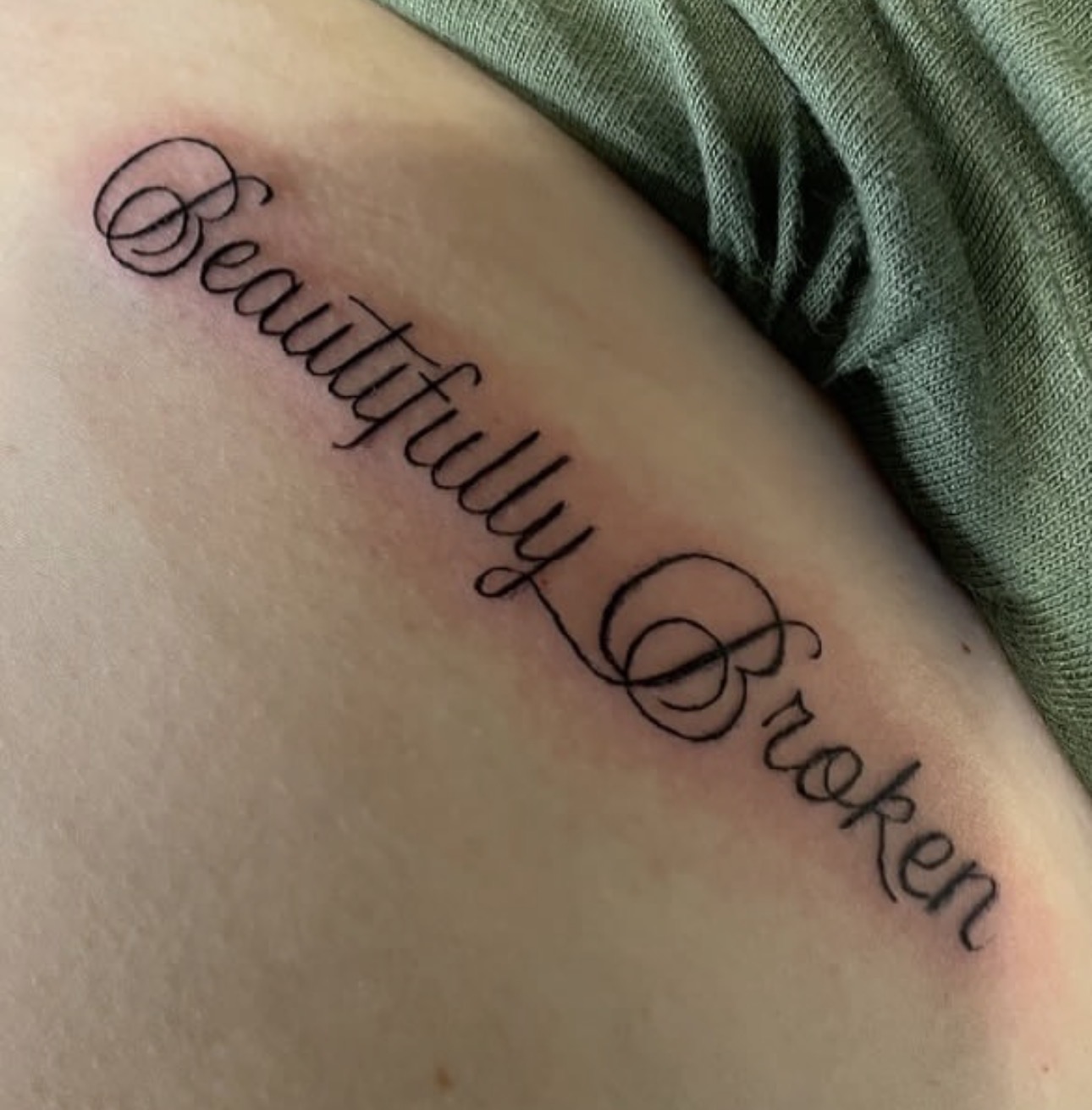 Elegant 'Beautifully Broken' Script