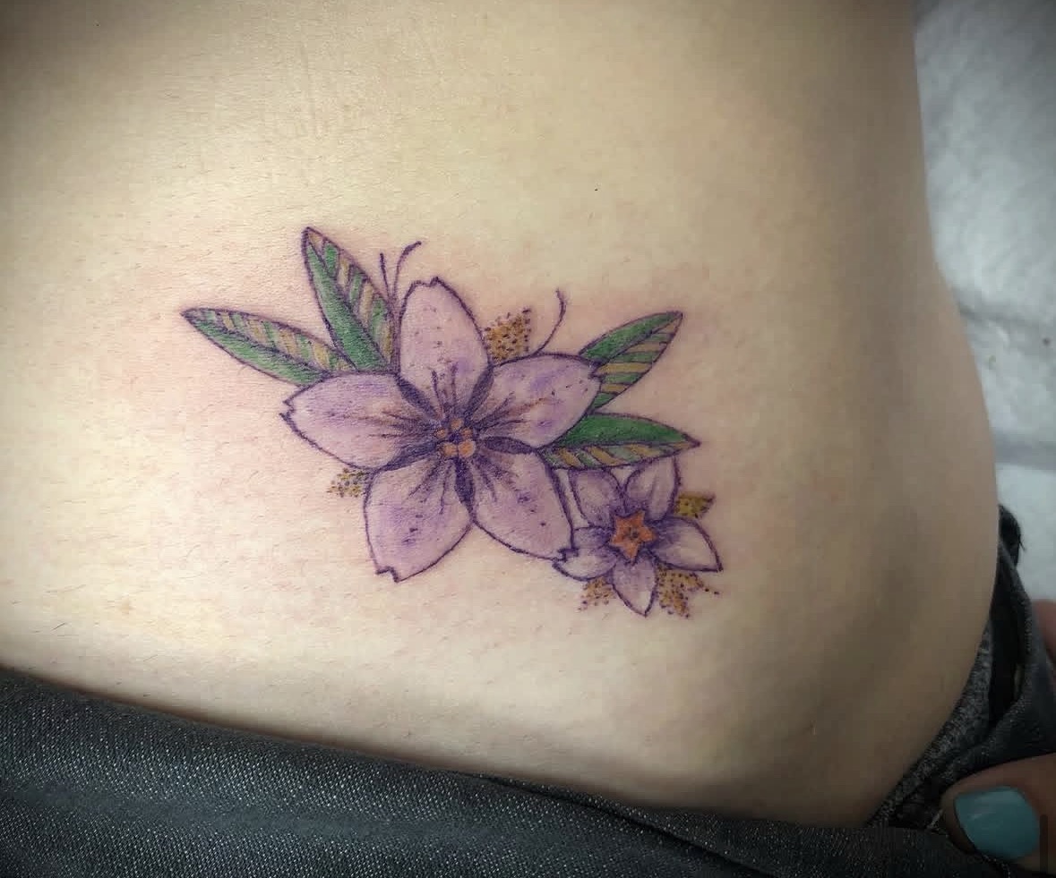 Deborah Joy Garrison — Watercolour Lilac Blossom Hip Piece
