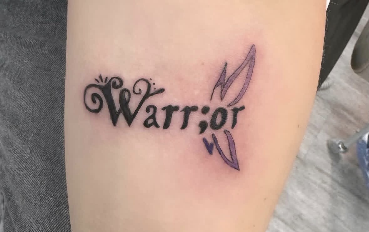 'Warr;or' Semicolon Lettering