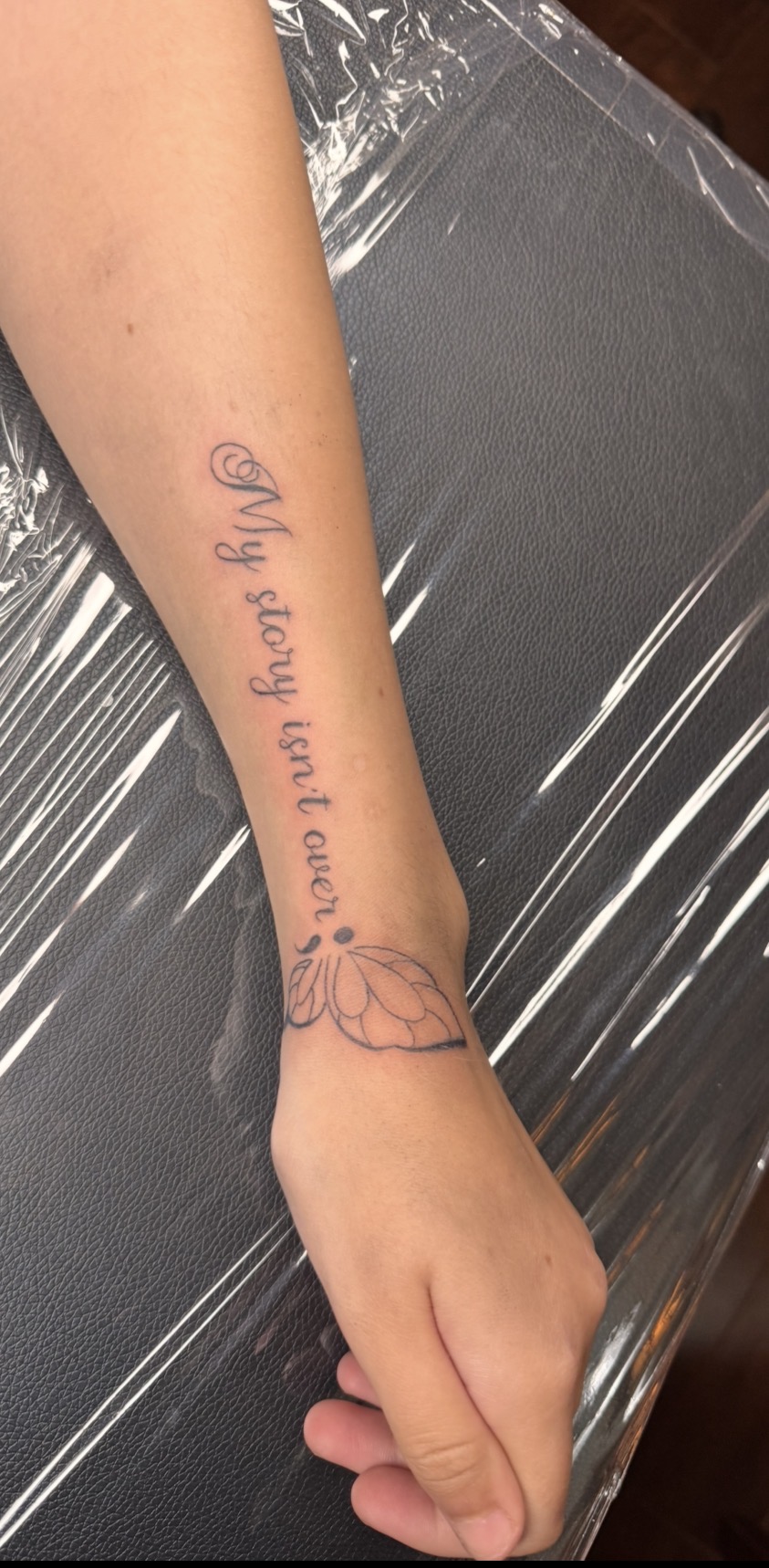 'My Story Isn't Over' Semicolon Script